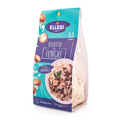 Ризотто с грибами на основе риса Карнароли, ELLEBI, 0,175 кг купить с ...