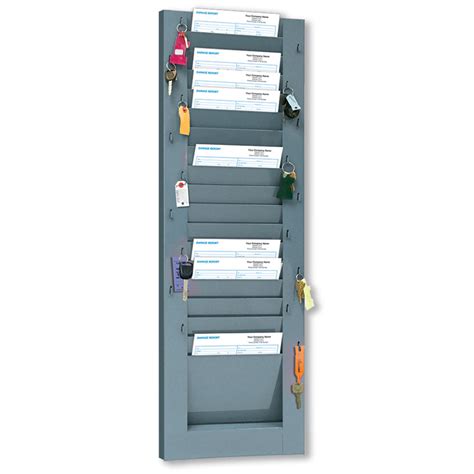 Vertical 18 Pocket Repair Order Rack With Key Hooks