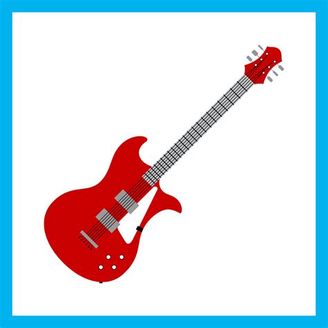 Red Electric Guitar Flat Vector Illustration 7650330 Vector Art At Vecteezy