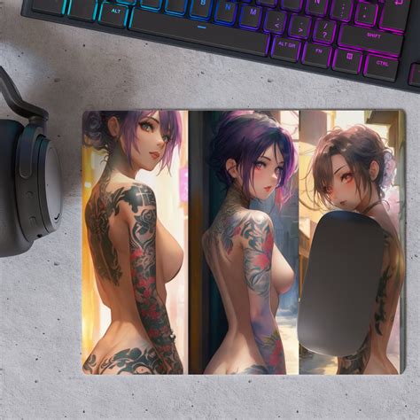 Nude Tattooed Anime Girls 20 Oz Skinny Tumbler PNG Anime Girls Tumbler