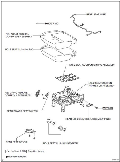 Toyota Sienna Service Manual Rear No 2 Seat Assembly For Power Seat Type Rh Side Seat