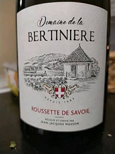 Domaine De La Bertiniere Roussette De Savoie Vivino Australia