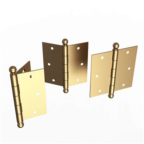 3d Model Brass Door Hinge Vr Ar Low Poly Cgtrader