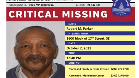 Dc Police Searching For Missing 77 Year Old Man Last Seen Wearing Us