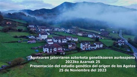 Agotearen Azterketa Genetikoaren Aurkezpena Presentaci N Del Estudio