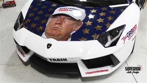 Lamborghini Trumpventador The Trump Wrapped Aventador Coming To