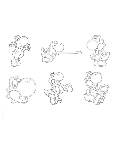 Coloriages Yoshi à imprimer