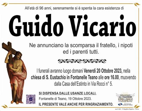 Funerali E Annunci Funebri A Teano Guido Vicario Funer24