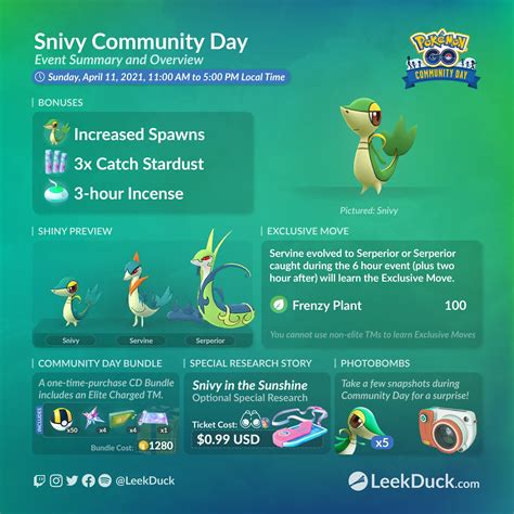 Leek Duck Nyc On Twitter Reminder Snivy Is The Featured Pok Mon