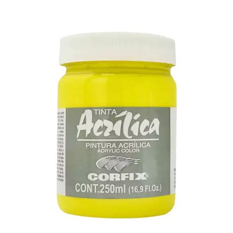 TINTA ACRÍLICA CORFIX 250ML 48 AMARELO LIMÃO Artes Gerais