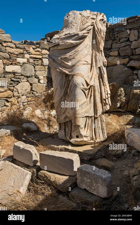 Greece Cyclades Delos Island Listed Unesco World Heritage