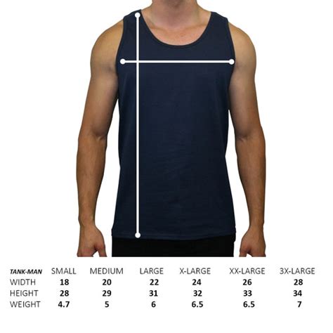 A Tank Top For Men Size Chart Not For Sale For Customer