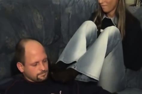 Amateur Mistress Makes Her Foot Slave Sniff Her Stinky Feet