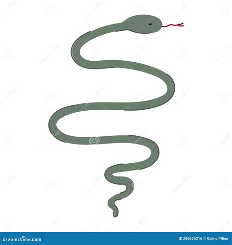 Cute Cartoon Style Doodle Snake. Stock Vector - Illustration of doodle ...