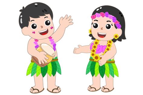 Premium Vector | Islanders drumming and dancing in vector