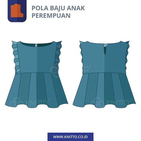 Pola Atasan Anak Perempuan 810005 Toko Bahan Kaos Knitto