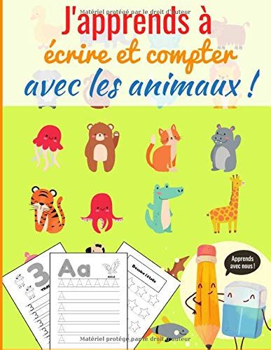 Buy J Apprends Crire Et Compter Avec Les Animaux Cahier D Criture