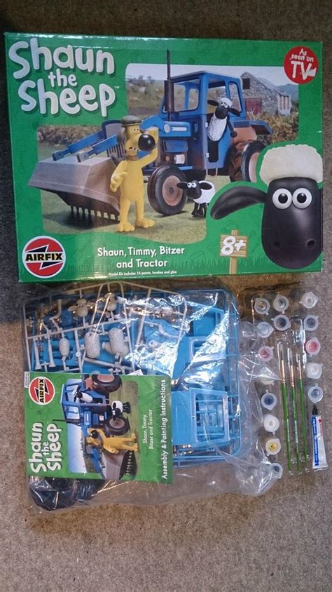 Airfix Shaun The Sheep Tractor Construction Kit Bitzer Shaun Timmy