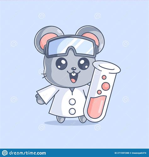 Cute Mouse Scientist Cartoon Stock Vector Illustration Of Organ