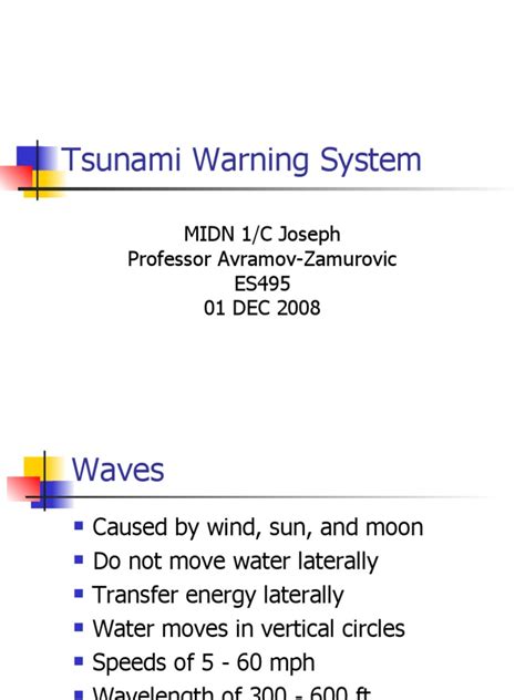 Tsunami Warning System | PDF | Tsunami | Physical Oceanography