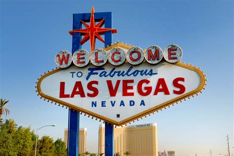 Welcome To Fabulous Las Vegas Sign Outside Las Vegas Nevada