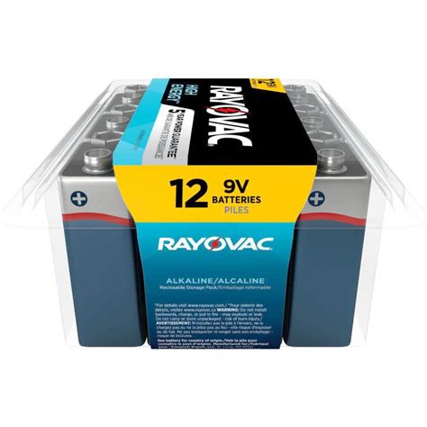 Rayovac High Energy 9V Batteries 12 Pack Alkaline 9 Volt Batteries