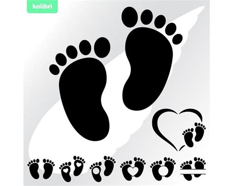 Baby Svg Baby Feet Svg Baby Feet Monogram Svg Baby Feet Clipart Baby ...