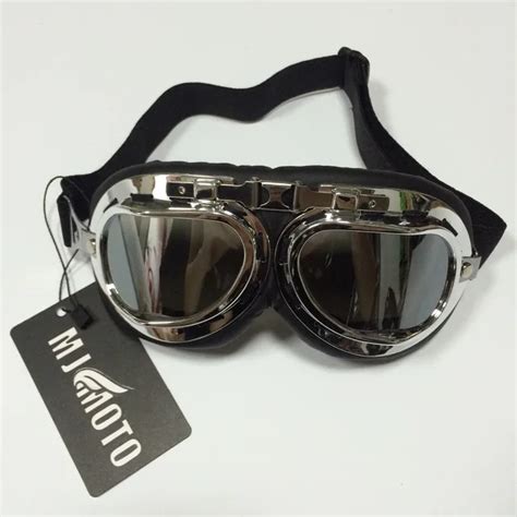 Motorcycle Goggles Glasses Vintage Motocross Classic Moto Retro Aviator Pilot Cruiser Steampunk