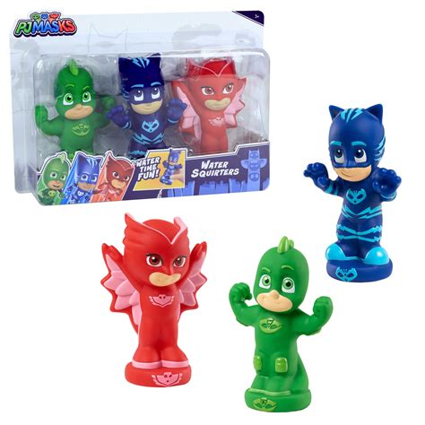 Buy Pj Masks Bath Toy Set Includes Catboy Gekko And Owlette Water