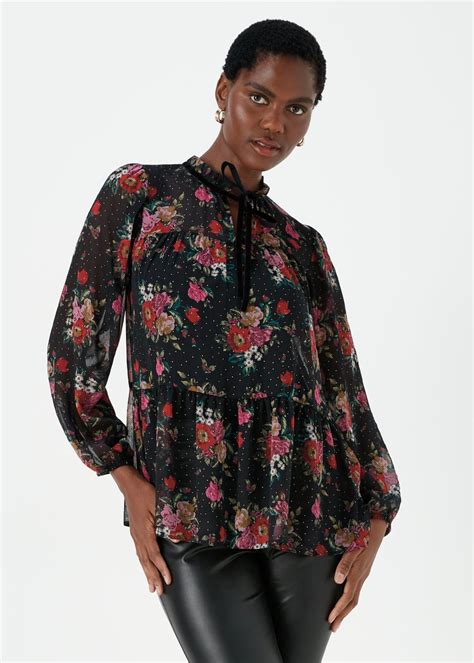 Multicoloured Floral Print Blouse - Matalan