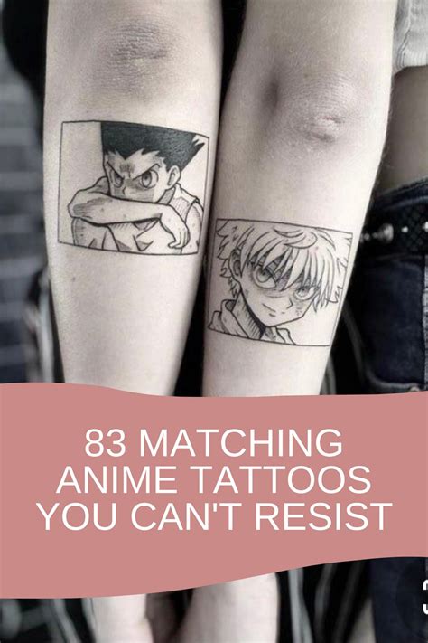 83+ Matching Anime Tattoos You Can't Resist - Tattoo Glee