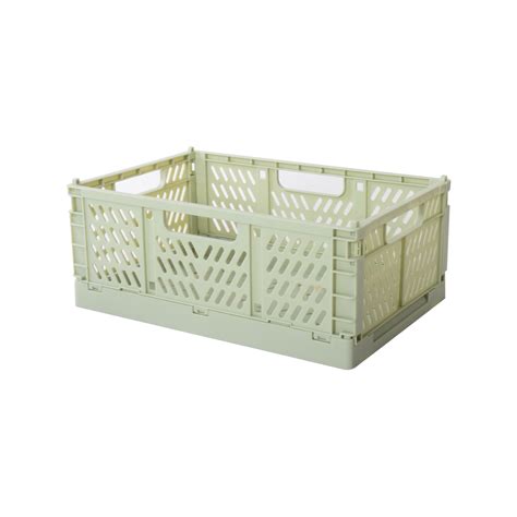 All Set Medium Green Collapsible Crate Bunnings Australia