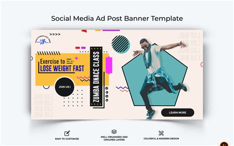 Gym And Fitness Facebook Ad Banner Design