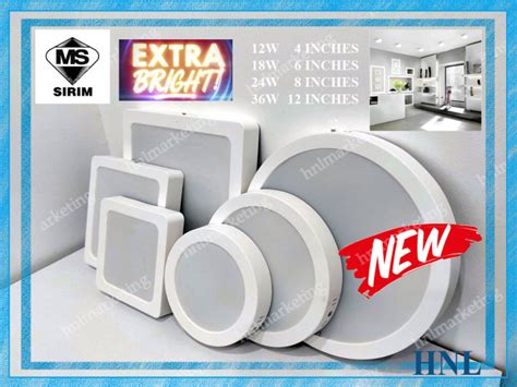 Led Surface Downlight Inches Round Square Ceiling Lamp Sirim