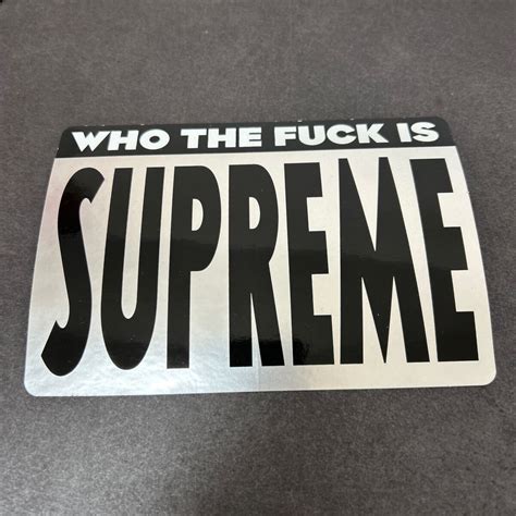 Yahoo オークション SupremeWHO THE FUCK IS SUPREME ステッカー