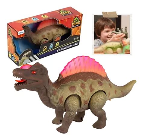 Dinossauro Espinossauro Anda Emite Som Luz E Rugido 26cm MercadoLivre