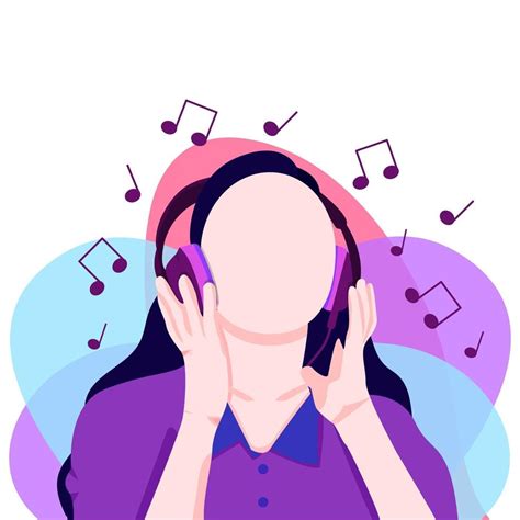 Girl Listening To Music Clip Art