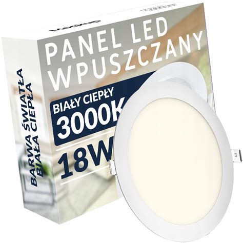 Plafon Panel Led Lampa Sufitowa Wpuszczana Okr G A Podtynkowa W