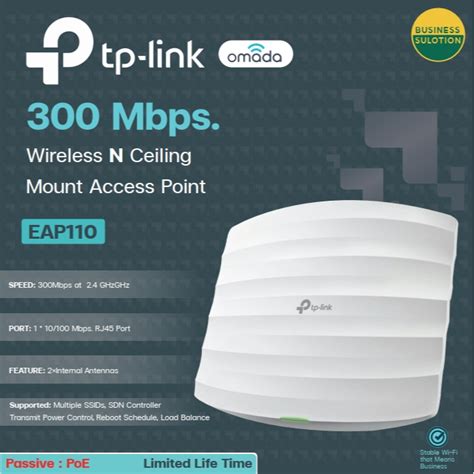 Tp Link Eap110 300mbps Wireless N Ceiling Mount Access Point Shopee