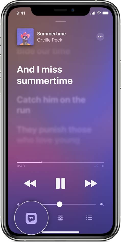 Iphone Ipod Touch 또는 안드로이드 기기의 Apple Music에서 노래에 맞춰 나오는 가사 보기 Apple