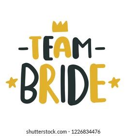 Team Bride Banner Vector Lettering Illustration Stock Vector (Royalty ...