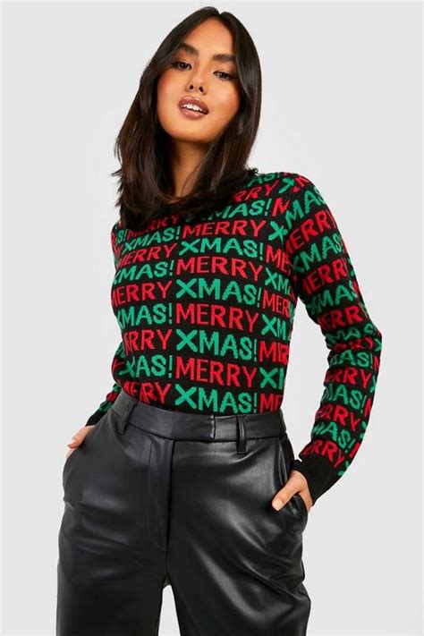 Merry Xmas Christmas Jumper Boohoo Uk