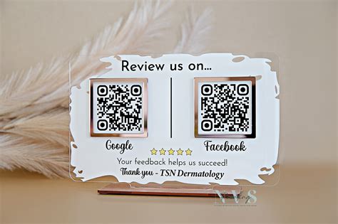 Business Qr Code Review Sign Google Review Facebook Review Social