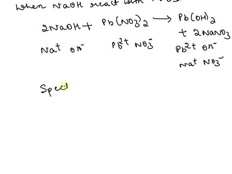 Solved The Net Ionic Equation For The Reaction Of Aqueous Sodium