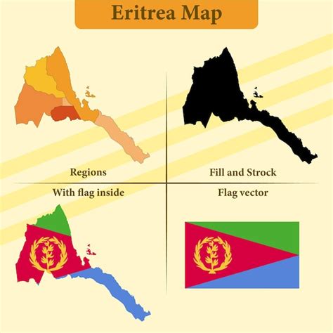 Premium Vector Vector Eritrea Map Vector States And Lines And Full