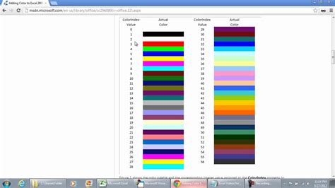 Changing Gridlines Color Using Color Index In Excel 2010 With Youtube