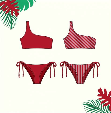 Premium Vector Illustration Of Women S Bikini Red Bikini Swimsuit