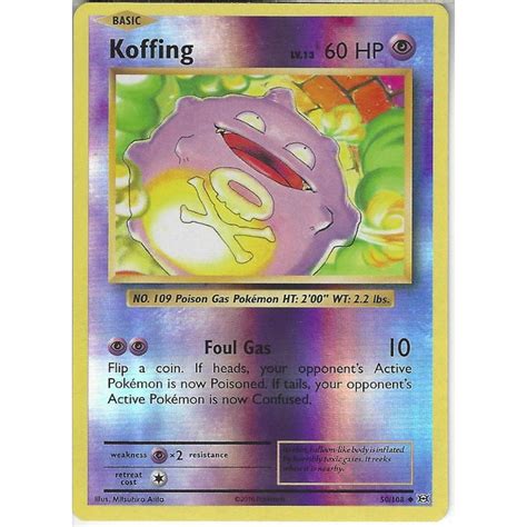 Pokemon Trading Card Game 50 108 Koffing Uncommon Reverse Holo XY