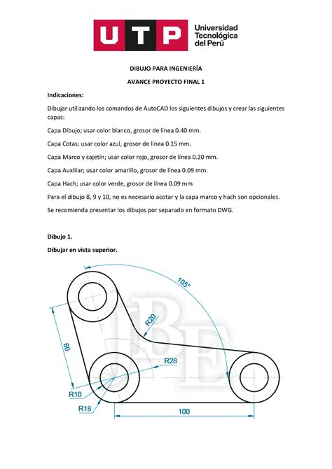 Indicaciones Y Dibujos Avance Evaluaci N Dibujo Para Ingenier A