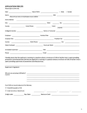 Fillable Online Pacertboard Pcb Cps Application Doc Fax Email Print